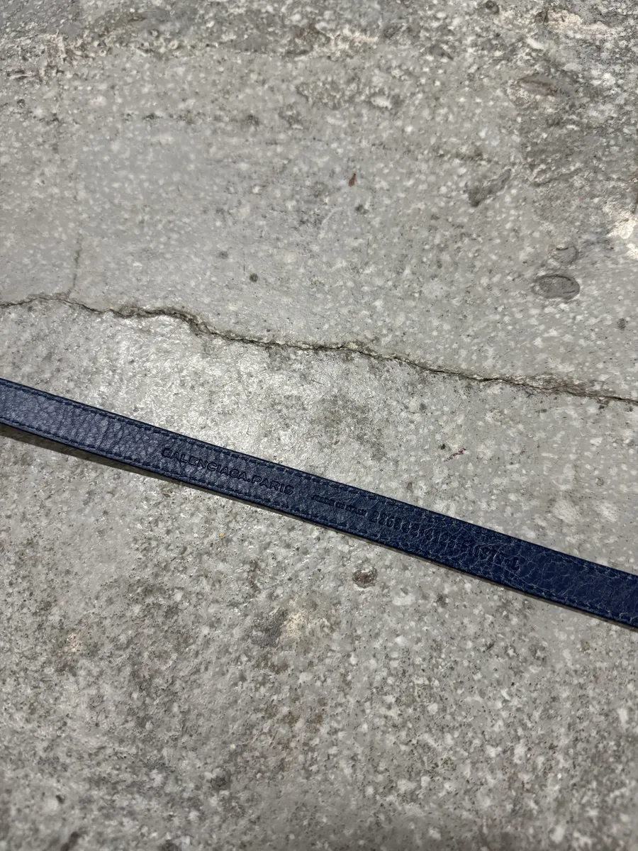 Balenciaga Blue Leather City Armband Bracelet - Image 7