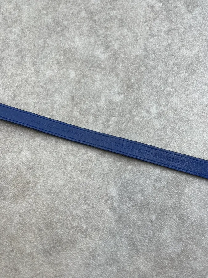 Balenciaga Blue Leather Studded Armband Bracelet - Image 9