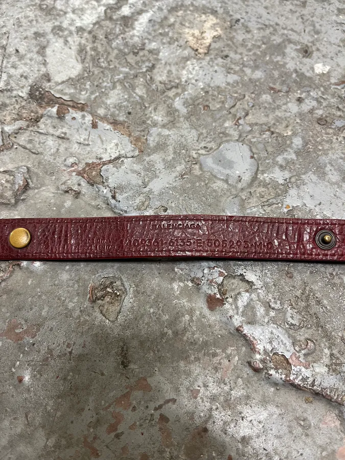 Balenciaga Bordeaux Pression Embellished Bracelet - Image 4