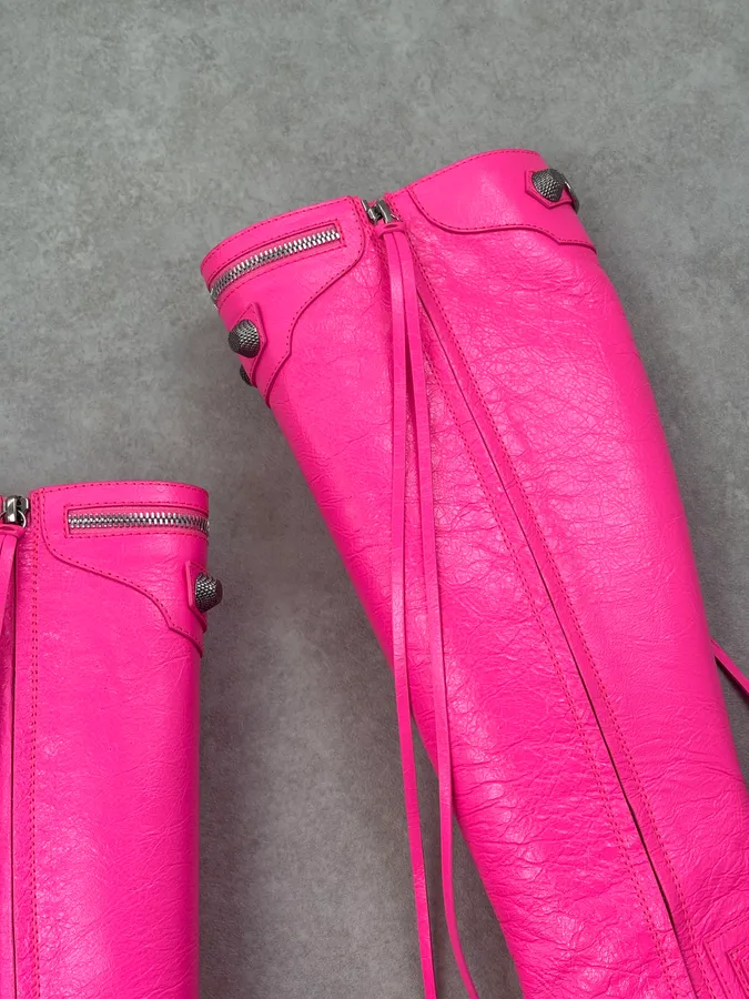 Balenciaga Cagole pink 90mm Boots Pink 40 - Image 12