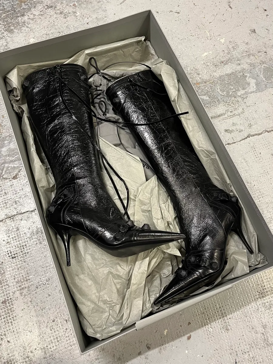Balenciaga City Cagole 90 Black Heels Boots - Image 2