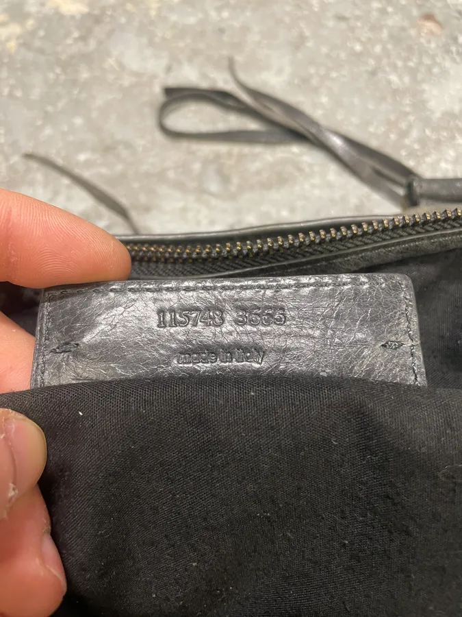 Balenciaga City Grey Leather Bag - Image 10