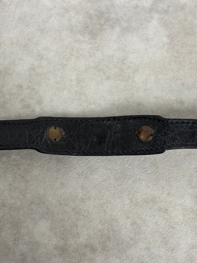 Balenciaga City Studded Black Leather Bracelet - Image 6