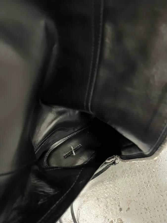 Balenciaga City Studded Cagole 90 Black Heels Boots - Image 10