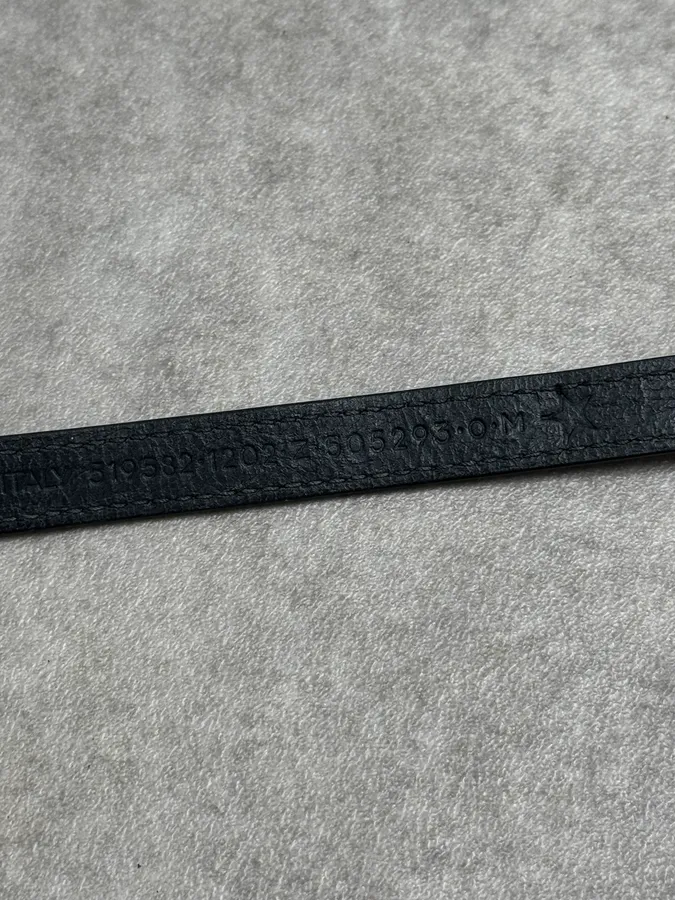 Balenciaga Dark Navy Gold-Studded Leather Wrap Bracelet - Image 8