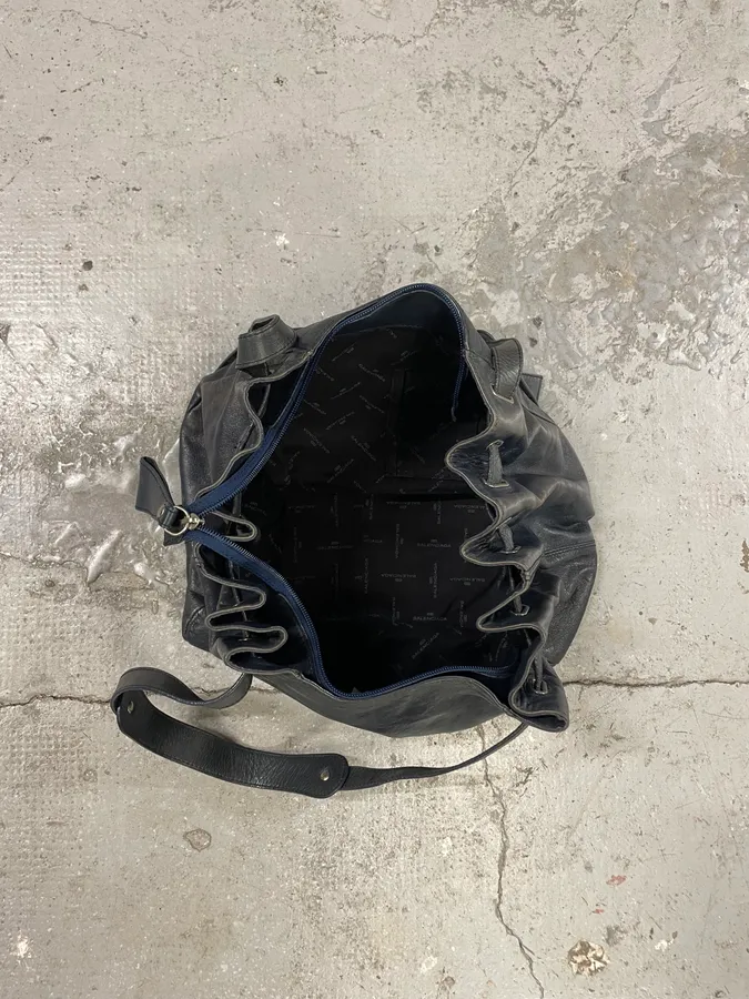 Balenciaga Navy Blue Leather Bag - Image 3