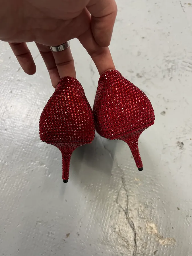 Balenciaga Red Strass Heels - Image 6