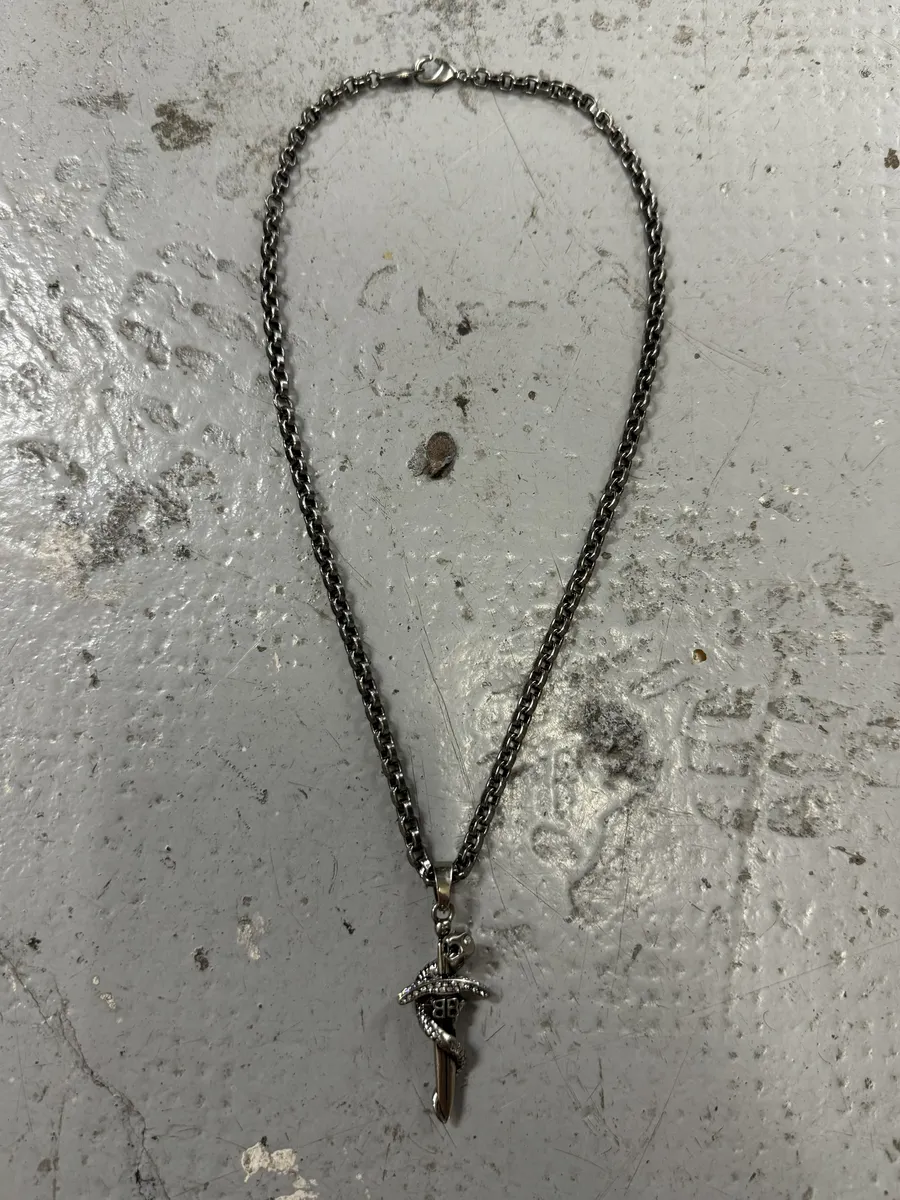 Balenciaga Sword Knight Pendant Necklace - Image 8
