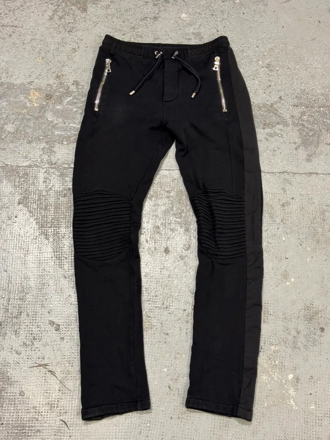 Balmain Black Avant-Garde Relaxed Joggers