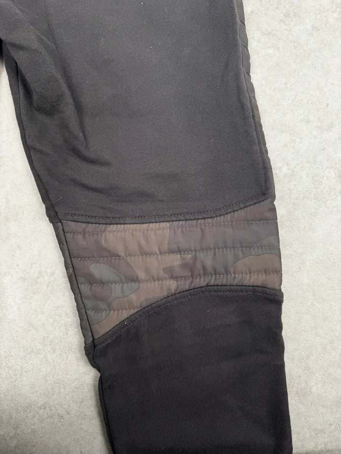 Balmain Black & Camo Padded Slim Jogger Pants - Image 9