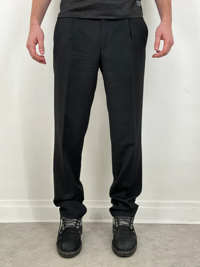 Balmain Black Wool Tailored Pants - Image 2