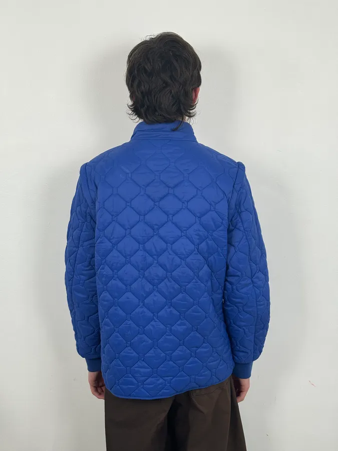 Balmain Blue Quilted Puffer Jacket with Detachable Sleeves - Image 3