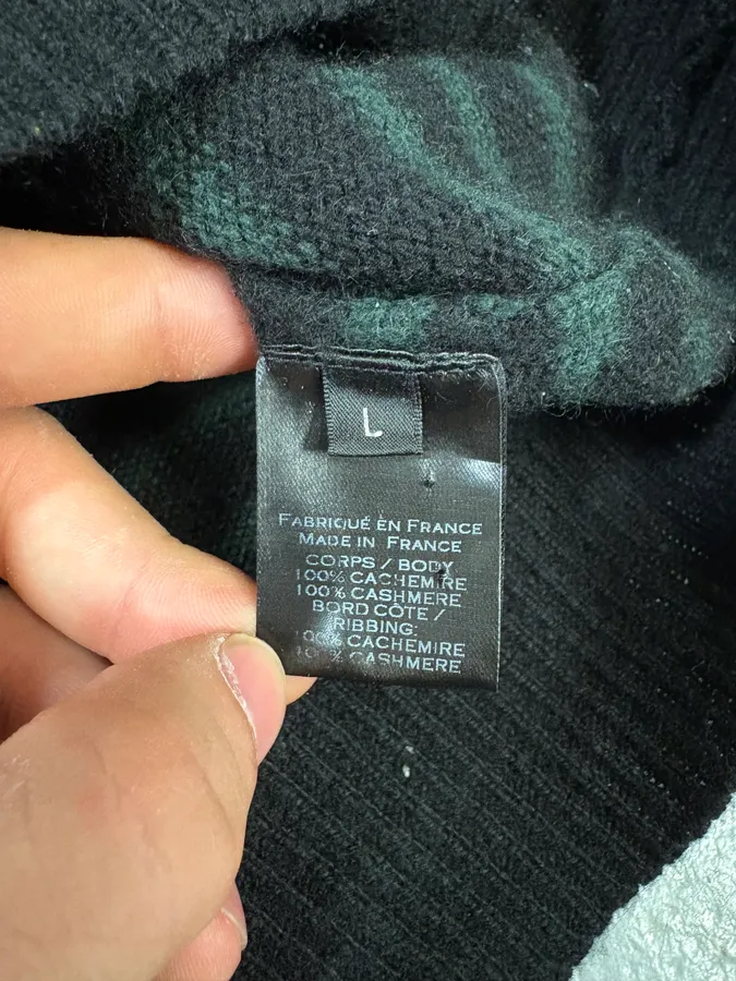Balmain Buttoned Black Striped Sweater - Image 10
