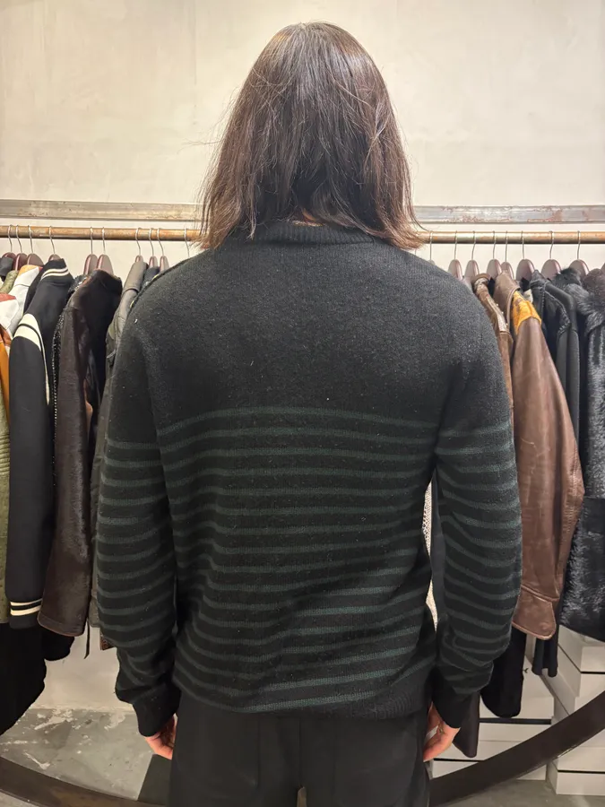 Balmain Buttoned Black Striped Sweater - Image 3