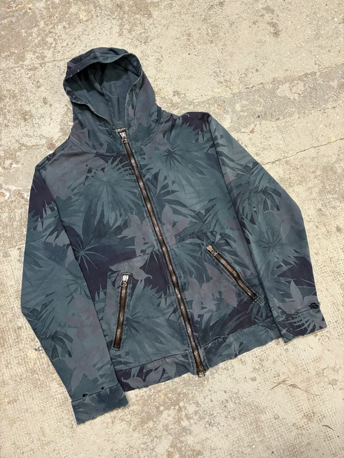 Balmain Flowers Blue Distressed Sweatshirt - Image 4