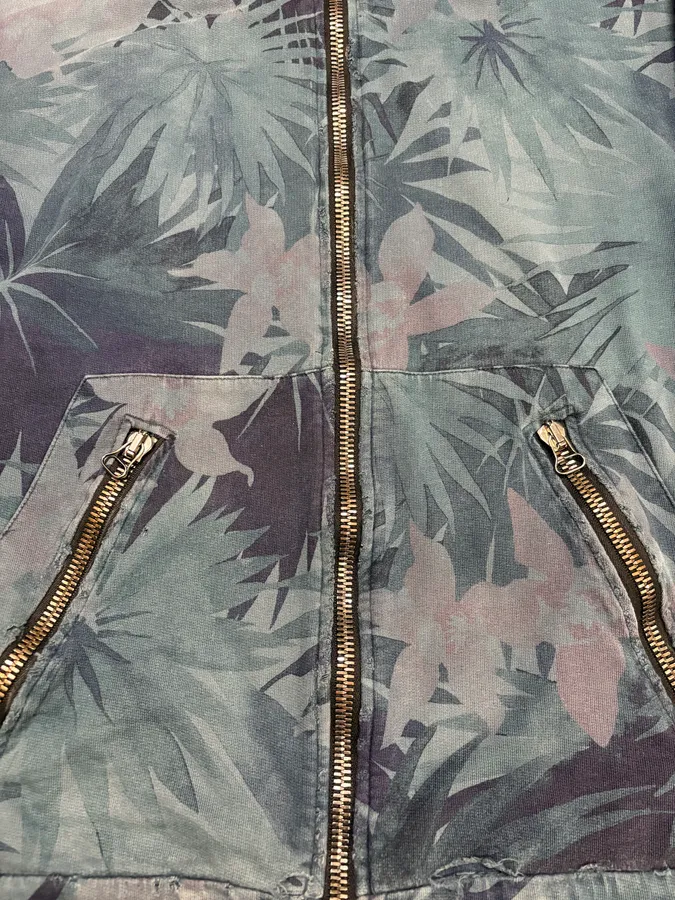Balmain Flowers Blue Distressed Sweatshirt - Image 7