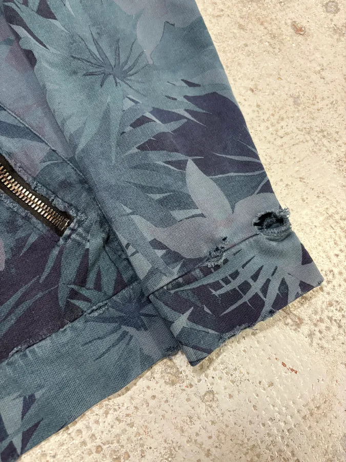 Balmain Flowers Blue Distressed Sweatshirt - Image 8