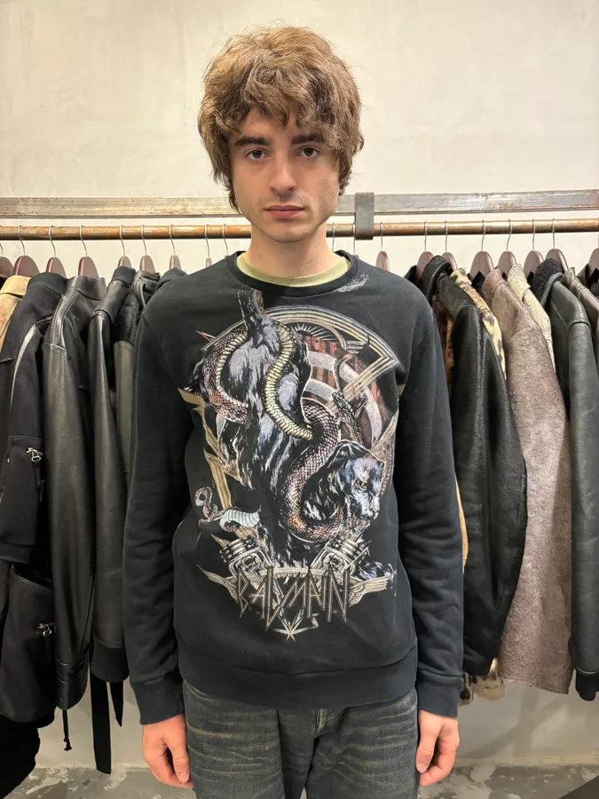 Balmain Graphic Crazy Animals Black Sweater - Image 2
