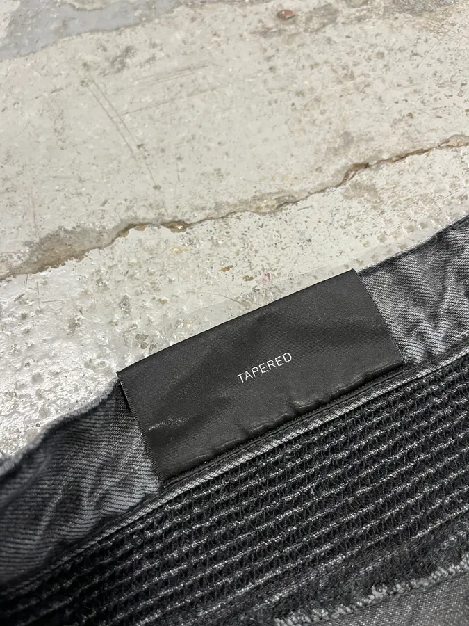 Balmain Grey Biker Denim Jeans - Image 10