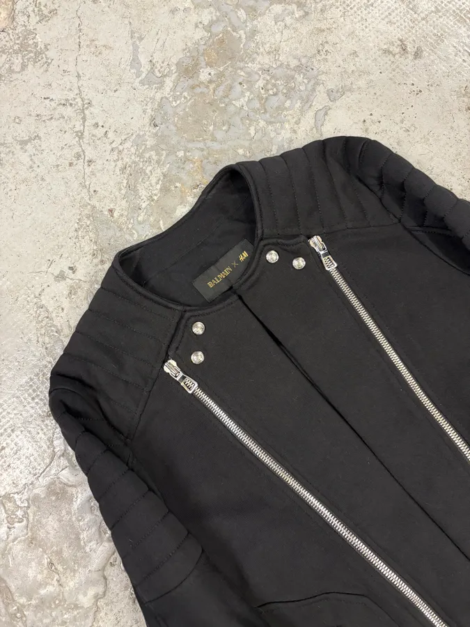 Balmain HM Black Hospin Multi Zips Avant-Garde Jacket - Image 5
