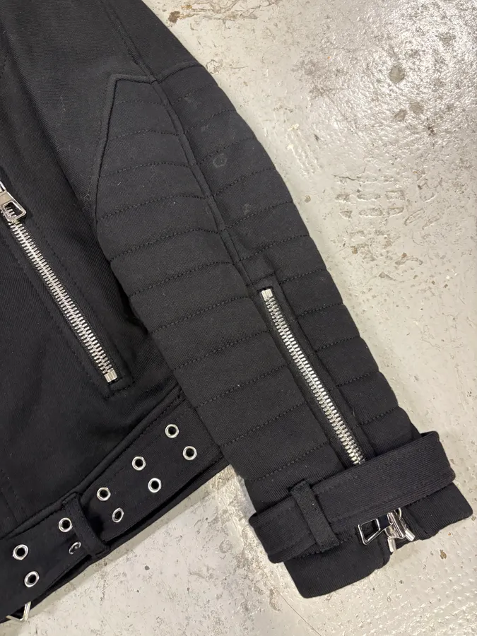 Balmain HM Black Hospin Multi Zips Avant-Garde Jacket - Image 9