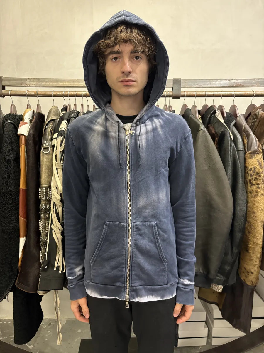 Balmain Navy Faded Dyed Effect Sweatshirt - Image 3