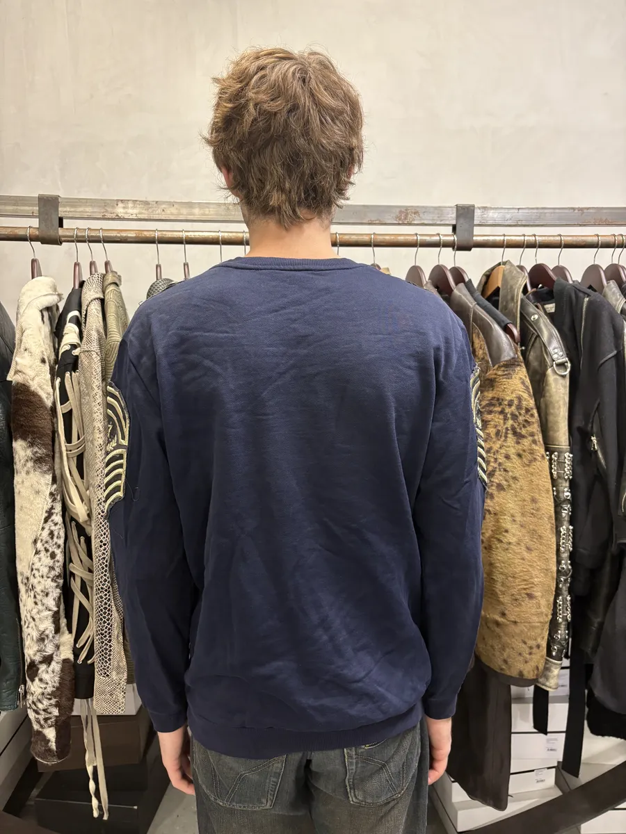 Balmain Navy Naval Captain Sweater - Image 4