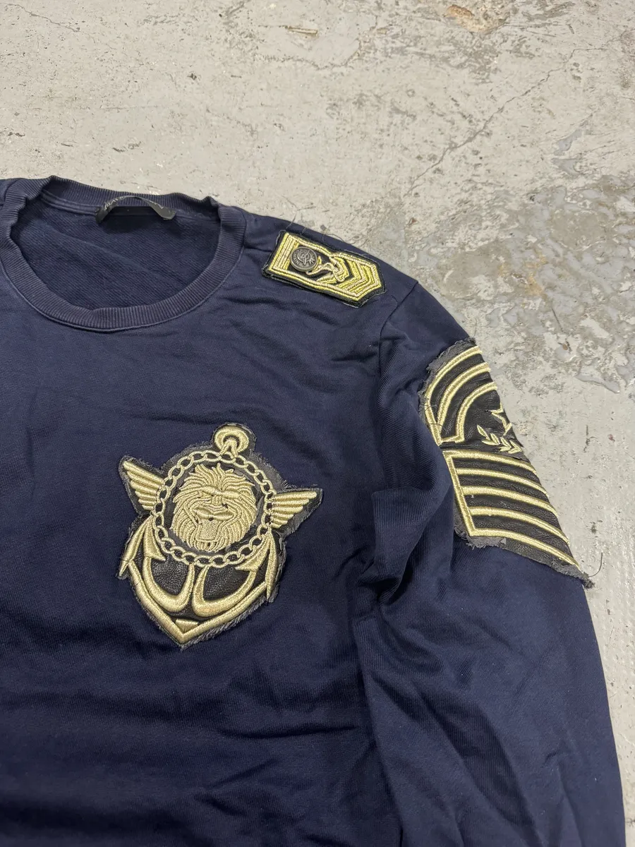 Balmain Navy Naval Captain Sweater - Image 8