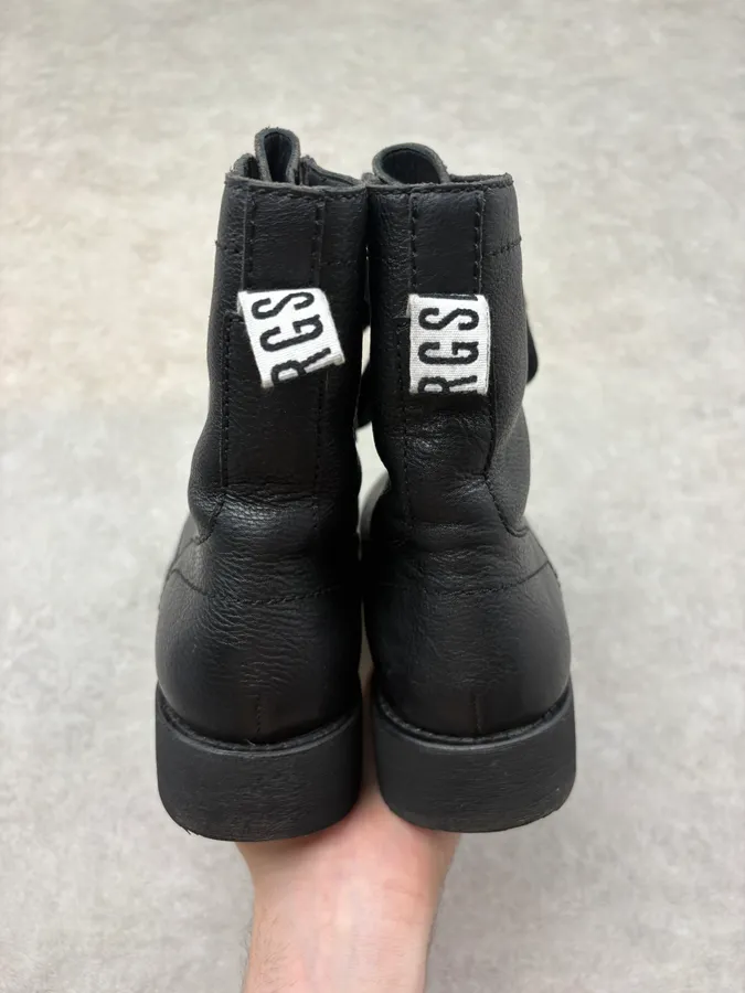 Bikkembergs Black Leather Combat Boots - Image 7