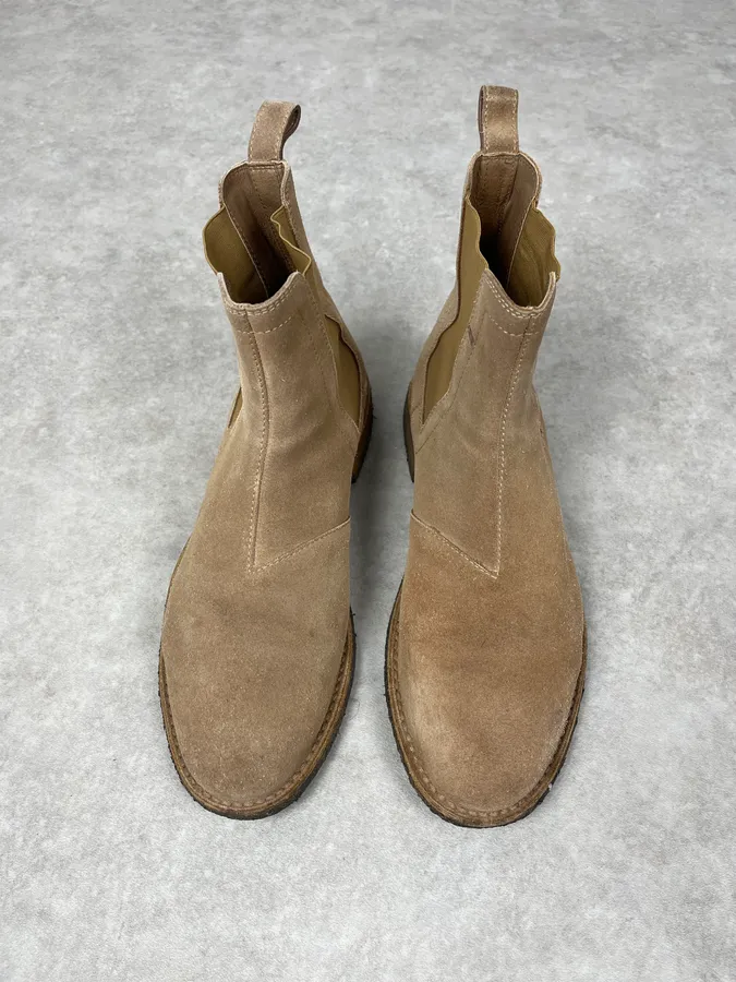 Bottega Veneta Beige Suede Leather Boots - Image 2