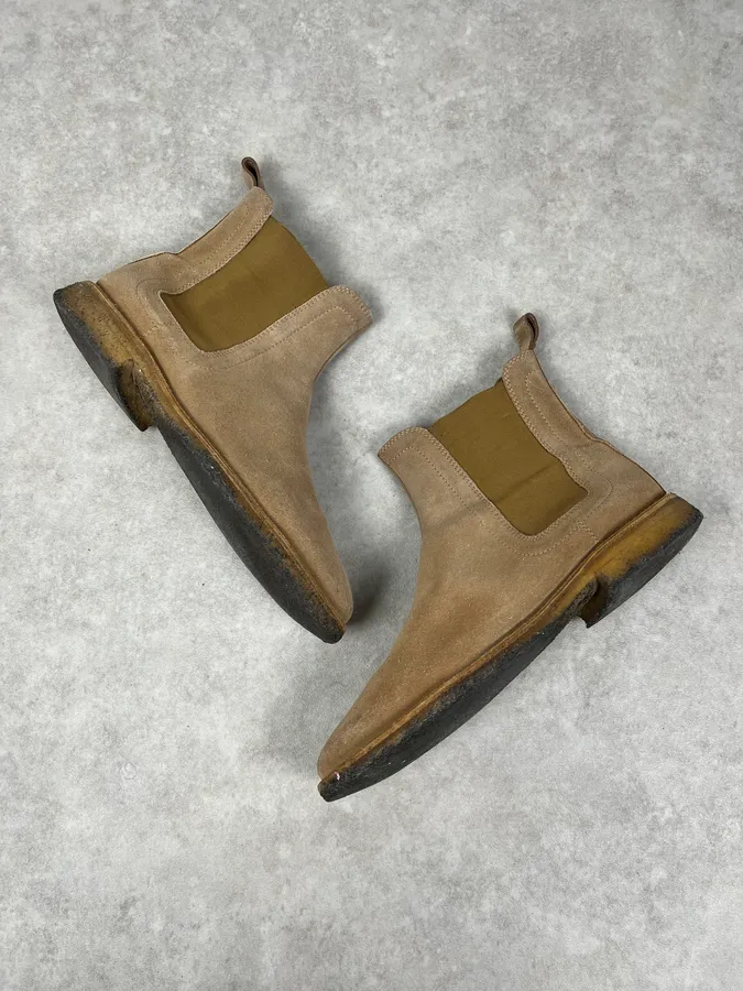 Bottega Veneta Beige Suede Leather Boots - Image 3