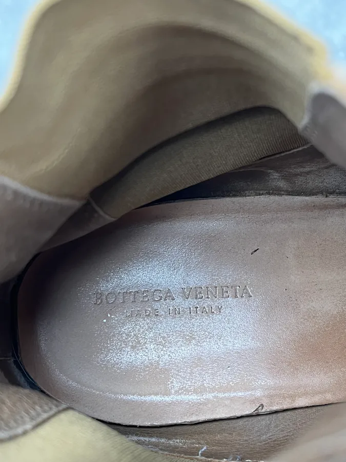Bottega Veneta Beige Suede Leather Boots - Image 8