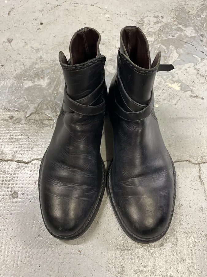 Bottega Veneta Black Leather Ankle Boots - Image 5