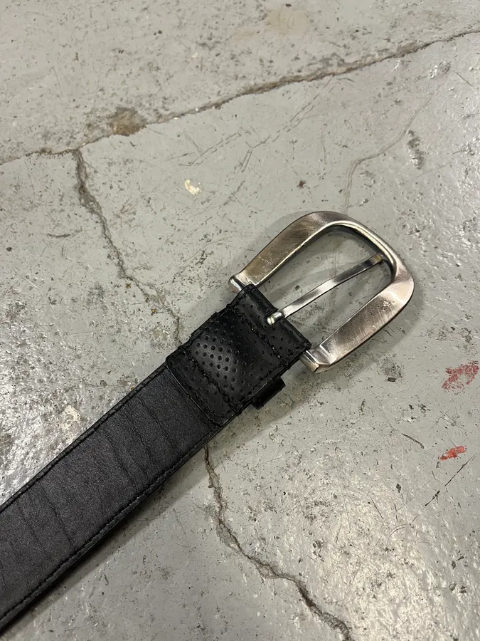 Bottega Veneta Black Perfored Leather Belt - Image 8