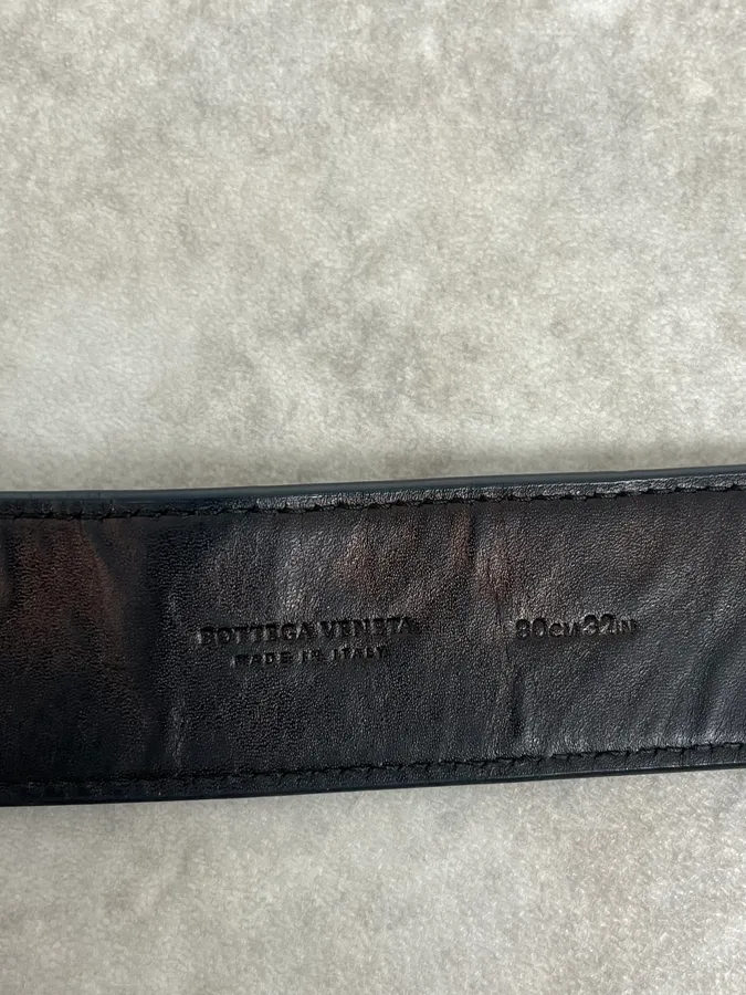 Bottega Veneta Black Woven Leather Belt - Image 5