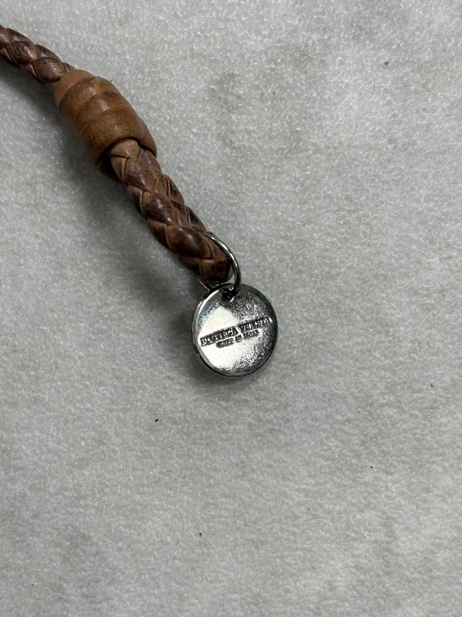Bottega Veneta Brown Leather Braided Bracelet - Image 5