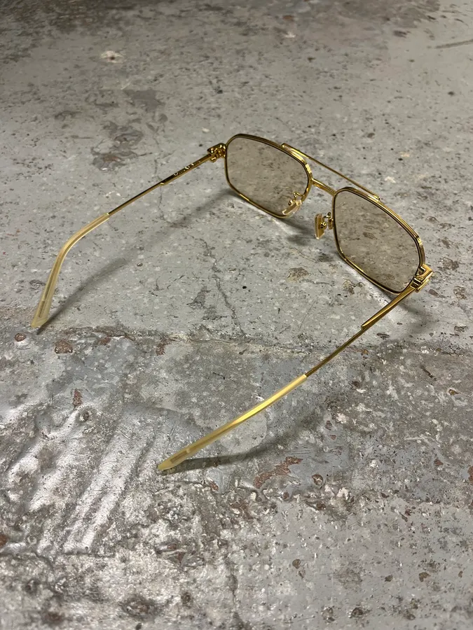 Bottega Veneta Golden Metal Aviator Sunglasses - Image 7