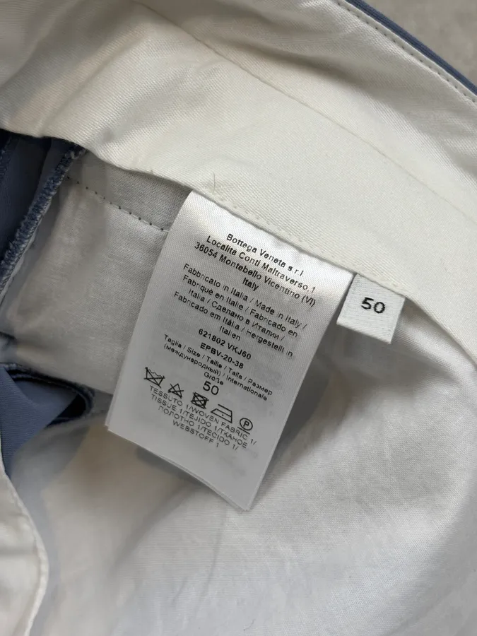 Bottega Veneta Light Blue Cozy Chino Shorts - Image 8