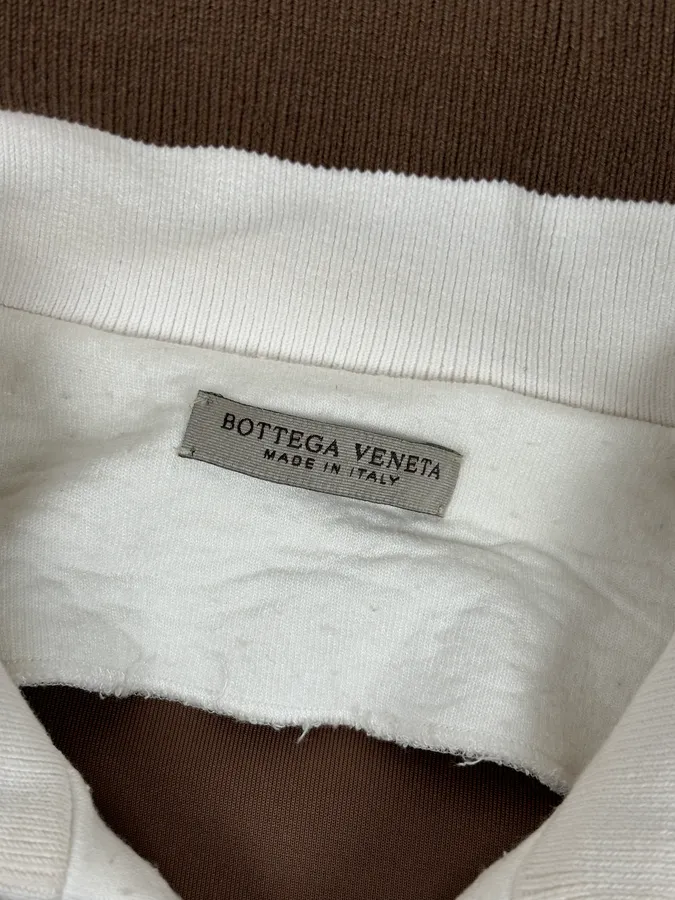 Bottega Veneta White Brown & Red Tricolor Track Jacket - Image 9