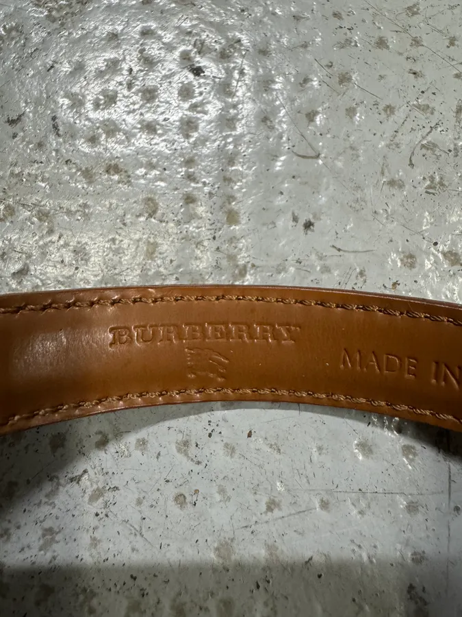 Burberry Anchor Chain Brown Leather Bracelet - Image 3