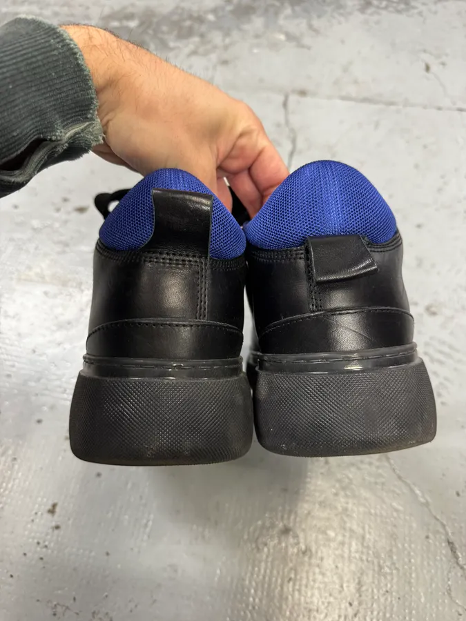Burberry Black & Blue Leather Treck Low Hiking Boots - Image 8
