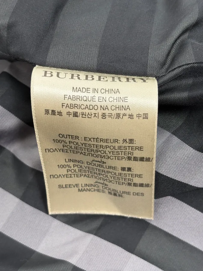 Burberry Black Classy Long Windbreaker Jacket - Image 12