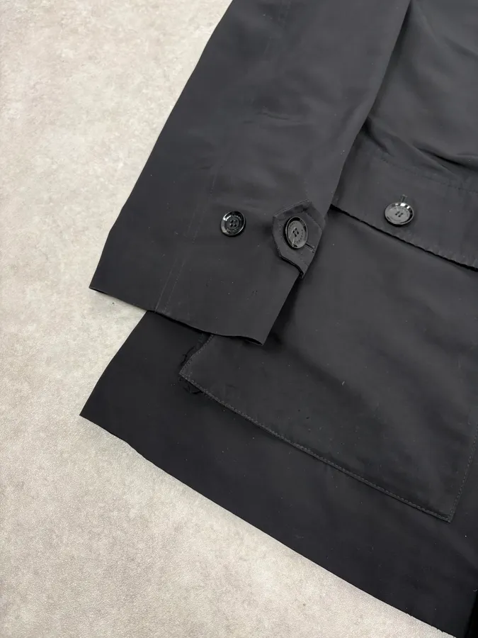 Burberry Black Classy Long Windbreaker Jacket - Image 8