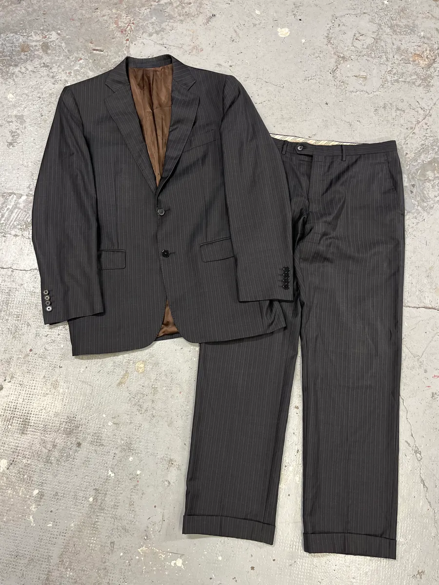 Burberry Black Elegant Blazer & Pants Suit Set