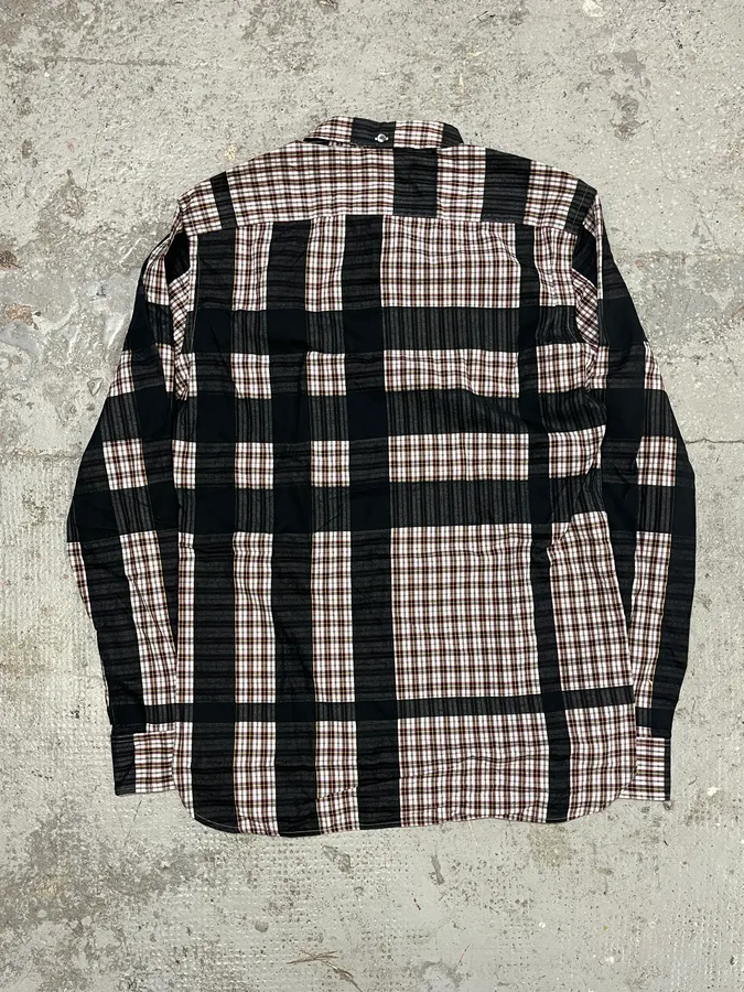 Burberry Black Lined Checkered Shirt - Image 4