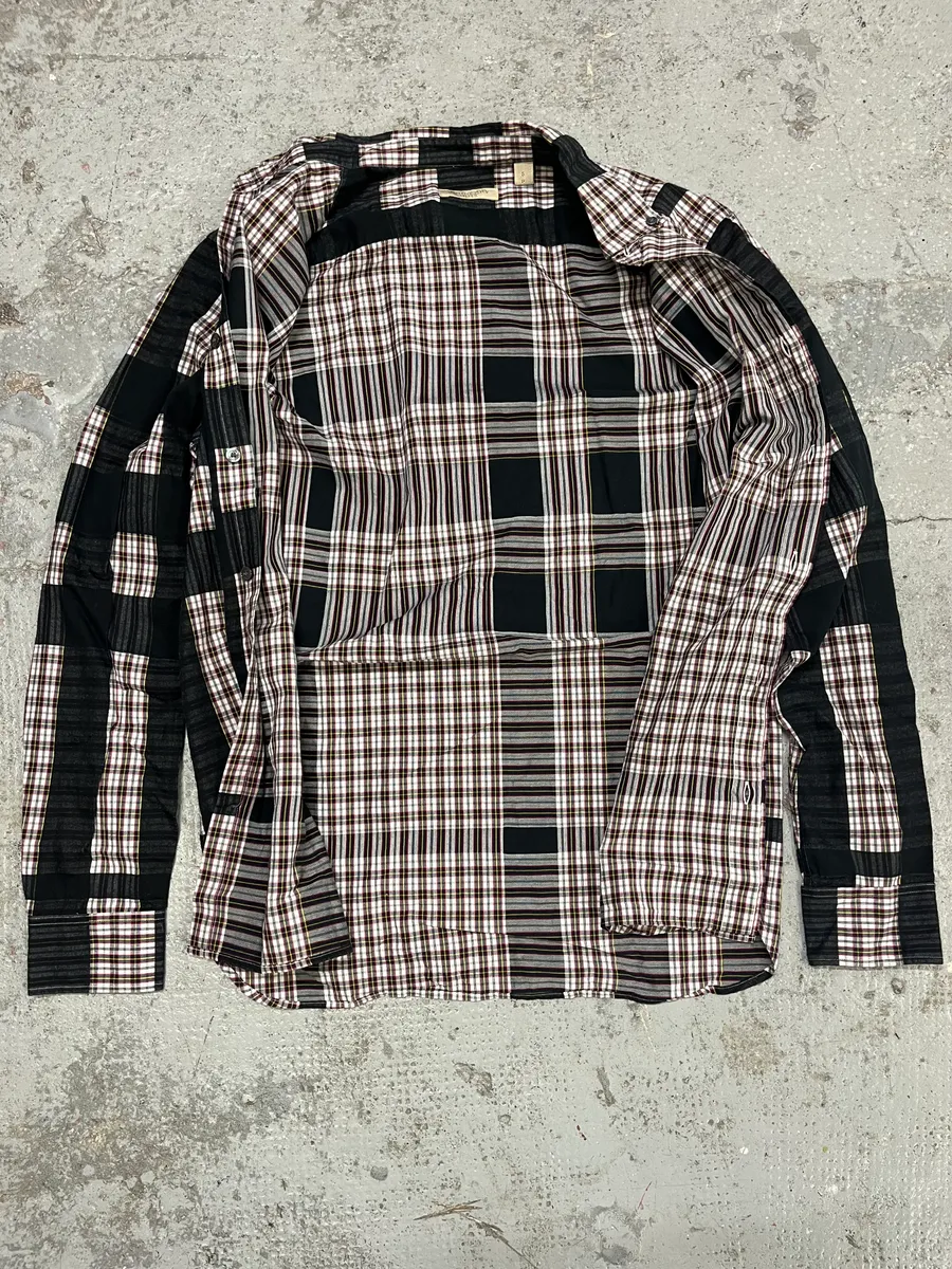 Burberry Black Lined Checkered Shirt - Image 6
