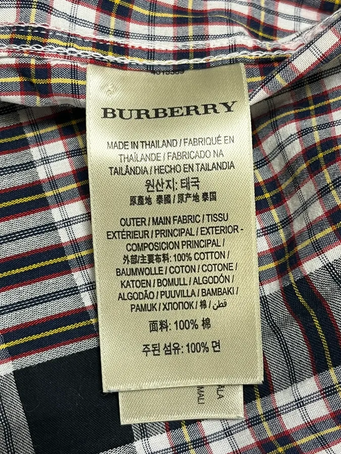 Burberry Black Lined Checkered Shirt - Image 9