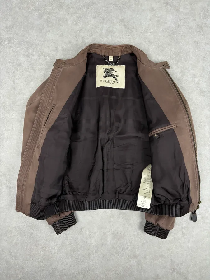 Burberry Prorsum Brown Utility Moto Leather Jacket - Image 7