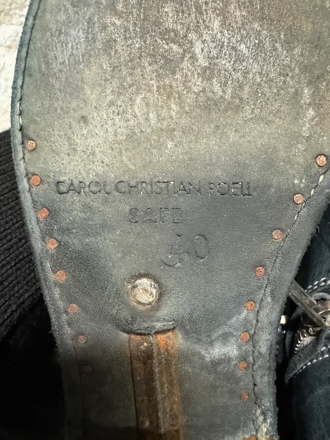 Carol Christian Poell Tornado Navy Grey Leather Boots AM/2601L - Image 34