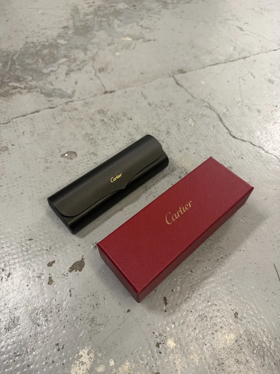 Cartier White Classy Gold Rectangle Frame Glasses - Image 10